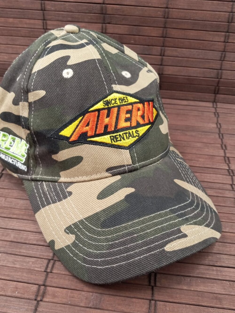 Ahern Rentals Camo Baseball Cap Adjustable Hat Snorkel Xtreme Manufacturing
